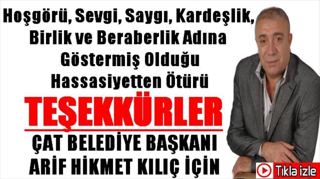 Arif Hikmet Kılıç´a Teşekkürler