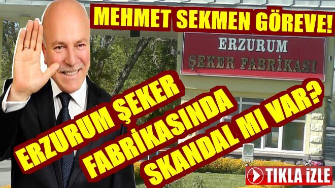 Mehmet Sekmen, Erzurum Şeker Fabrikasına El Uzatmalıdır