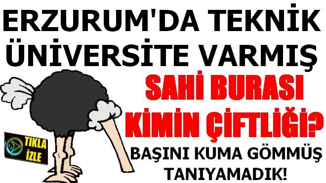 ERZURUM´DA TEKNİK ÜNİVERSİTE VARMIŞ