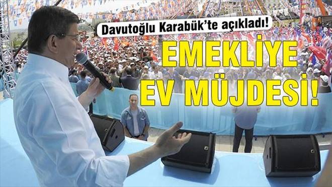 Davutoğlu`ndan emekliye ev müjdesi