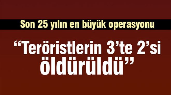 ´Kandil´deki teröristlerin 3´te 2´si öldürüldü´