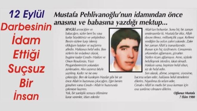 12 Eylül Darbesinin Katlettiği Masum