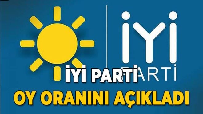 İYİ PARTİ OY ORANINI AÇIKLADI