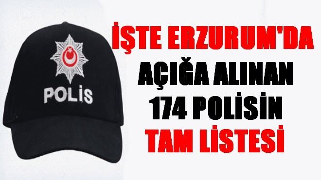 AÇIĞA ALINAN POLİSLERİN TAM LİSTESİ