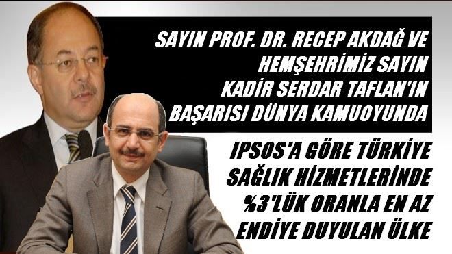 PROF. DR. RECEP AKDAĞ VE SERDAR TAFLAN´IN BAŞARISI DÜNYA KAMUOYUNDA