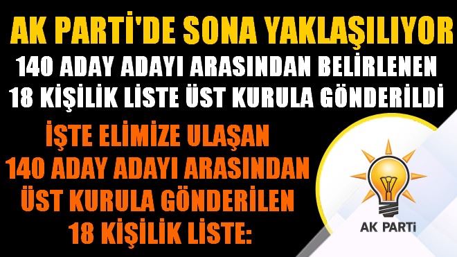 AK PARTİ´NİN ERZURUM LİSTESİ ŞEKİLLENİYOR