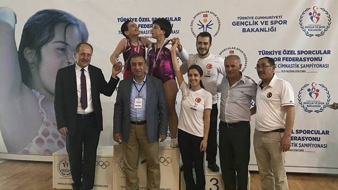 ALİYE ZEYNEP BİNGÜL VE MUHSİN MURAT BİNGÜL ÖZEL SPORCULAR TÜRKİYE JİMNASTİK ŞAMPİYONU OLDULAR