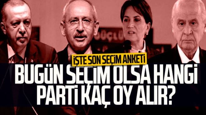 Bugün seçim olsa hangi parti kaç oy alır? İşte son seçim anketi