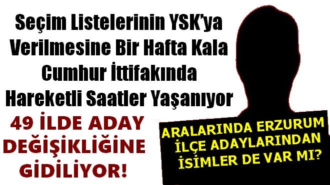 Cumhur İttifakında işler karıştı: 49 ilde değişikliğe gidiliyor