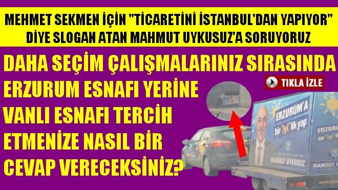 MAHMUT UYKUSUZ´A SORUYORUZ