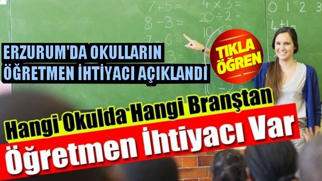 OKULLARIN ÖĞRETMEN İHTİYACI AÇIKLANDI