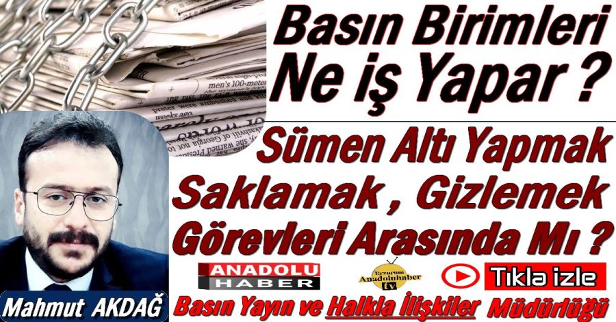 Basın Birimleri Ne iş Yapar ?