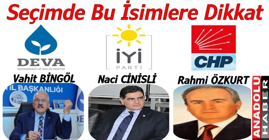 Bu isimlere Dikkat