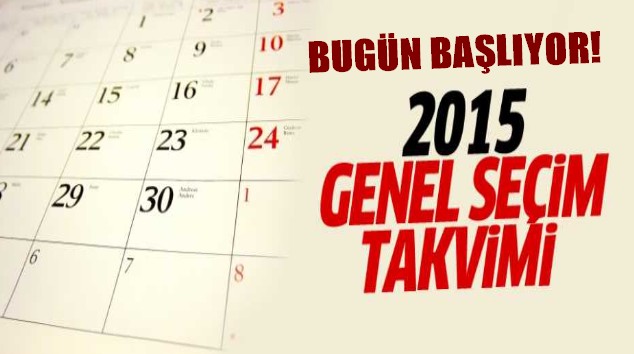 Seçim takvimi başlıyor