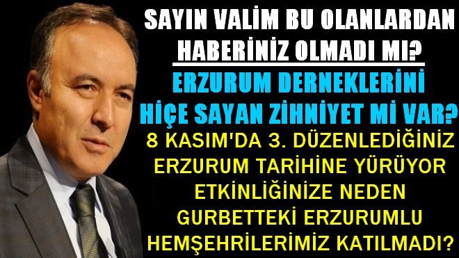 SAYIN VALİM AHMET ALTIPARMAK, BU OLANLARDAN HABERİNİZ VAR MI?