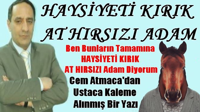  HAYSİYETİ KIRIK AT HIRSIZI ADAM