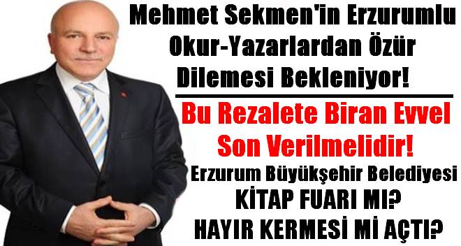 Mehmet Sekmen, KİTAP FUARI MI? HAYIR KERMESİ Mİ AÇTI?