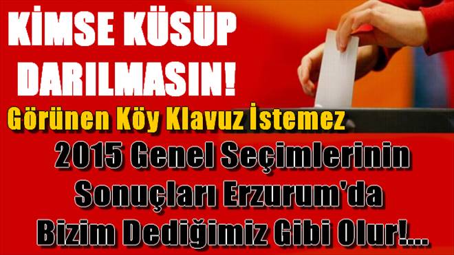 Seçimler Bu Sonuçla Biter