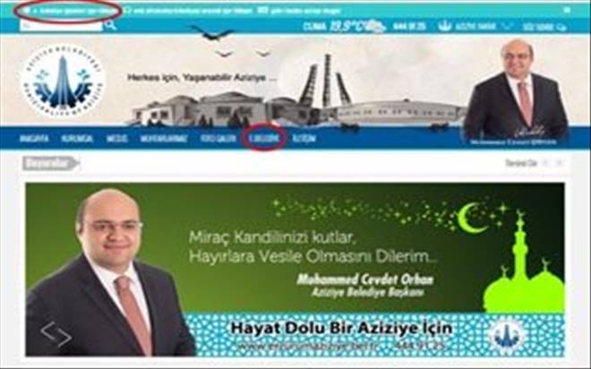 Aziziye belediyesi online belediyeciliğe geçti