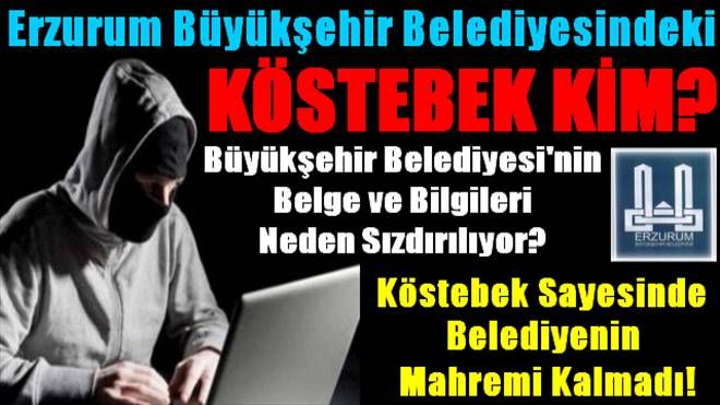 Erzurum Büyükşehir Belediyesindeki KÖSTEBEK KİM?