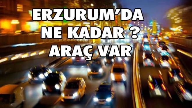 İşte Erzurum´un araç sayısı