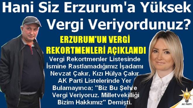 Nevzat Çakır Vergi Rekortmenleri Listesinde Görülmedi!