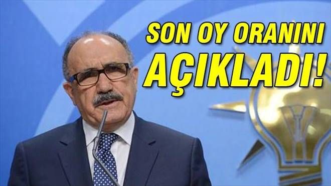 Beşir Atalay AK Parti´nin oy oranını açıkladı