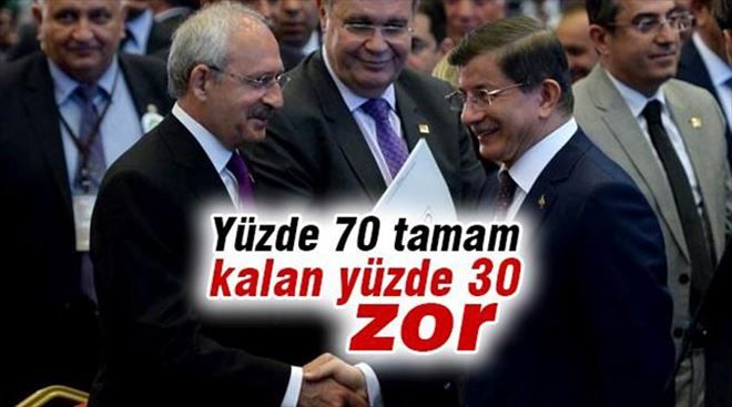 Yüzde 70 tamam kalan yüzde 30 zor