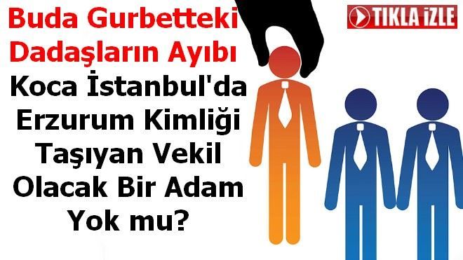 Koca İstanbul´da Erzurum Kimliği Taşıyan Milletvekili Olacak Bir Adam Yok mu?