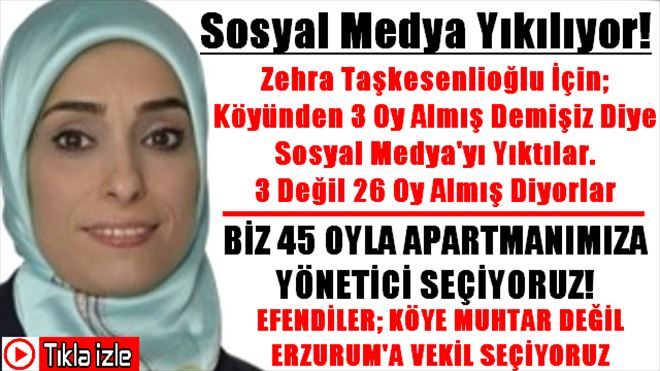 Zehra Taşkesenlioğlu´na Uyarı!