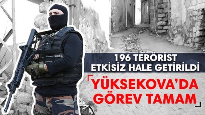 Yüksekova´daki operasyonlar tamamlandı