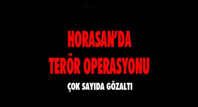 Horasan´da Terör operasyonu