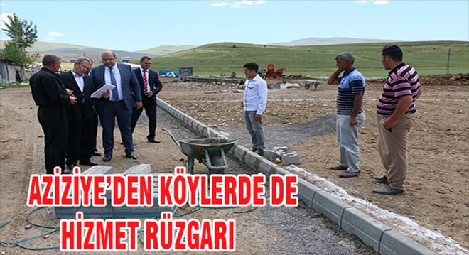 Aziziye´de köyler kilitli parke taş ile işleniyor? 