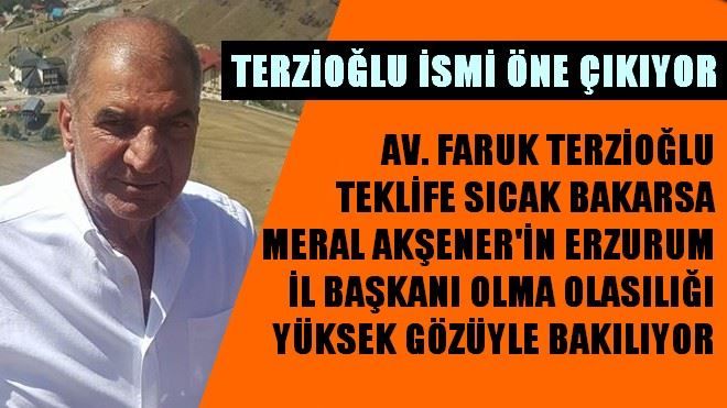 FARUK TERZİOĞLU ÖNE ÇIKIYOR