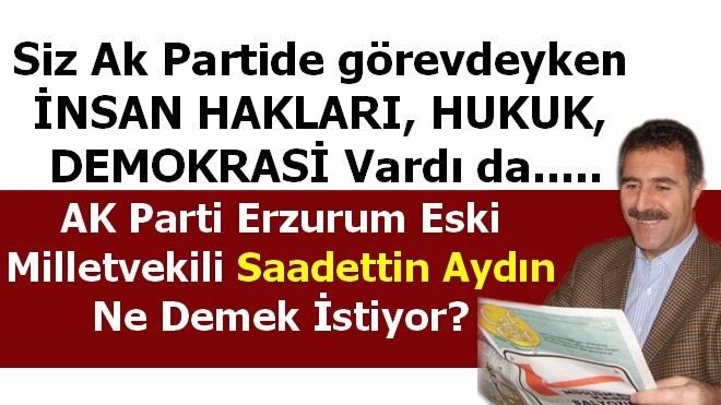 Saadettin Aydın Ne Demek İstiyor?