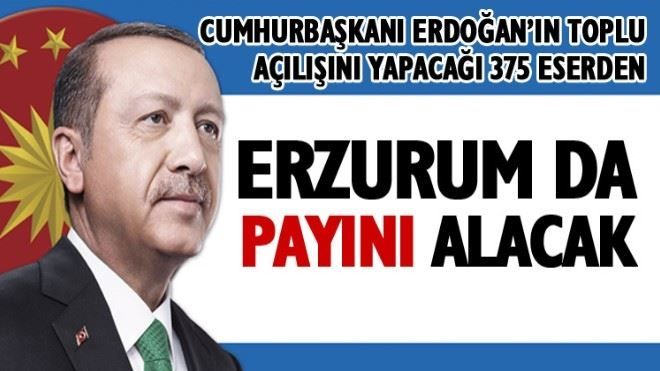 375 eserden Erzurum da payını alacak