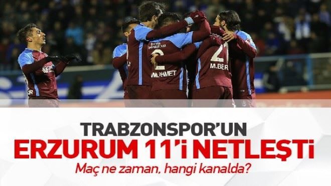 Trabzonspor´un muhtemel Erzurumspor 11´i