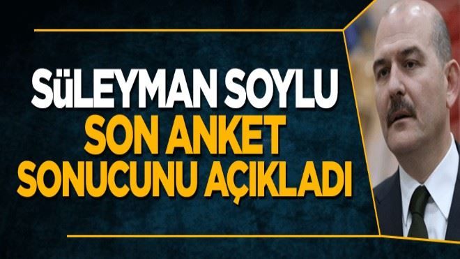 Süleyman Soylu AK Parti´nin oy oranını açıkladı