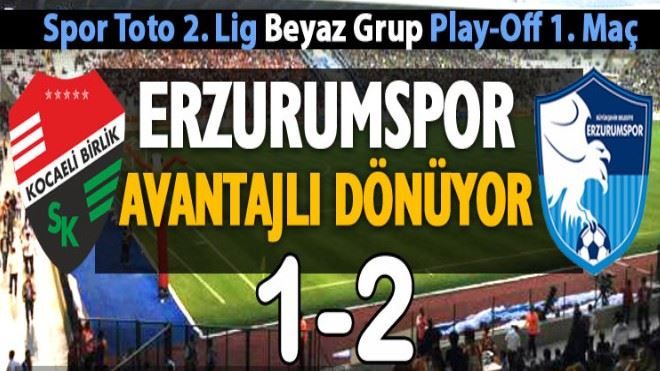 Erzurumspor büyük avantaj yakaladı