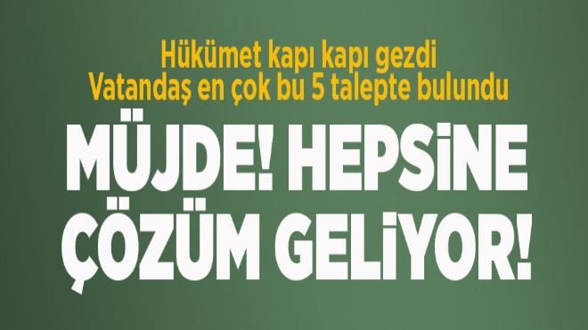 Müjdeli haber geldi! Hepsi masaya yatırılacak