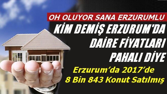 Erzurum´da 2017´de 8 bin 843 konut satıldı