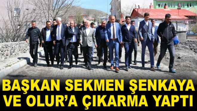 Başkan Sekmen Şenkaya ve Olur´a çıkarma yaptı