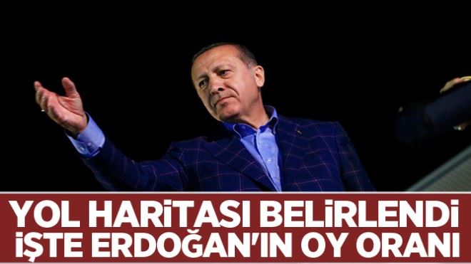 Yol haritası belirlendi, işte Erdoğan´ın oy oranı 