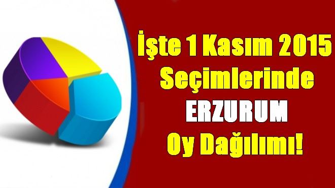 İşte 1 Kasım 2015  Seçimlerinde ERZURUM Oy Dağılımı! 