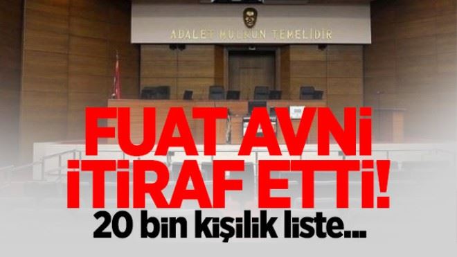 Fuat Avni itiraf etti! 20 bin kişilik liste...