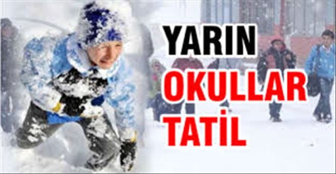 Erzurum´da yarın okullar tatil