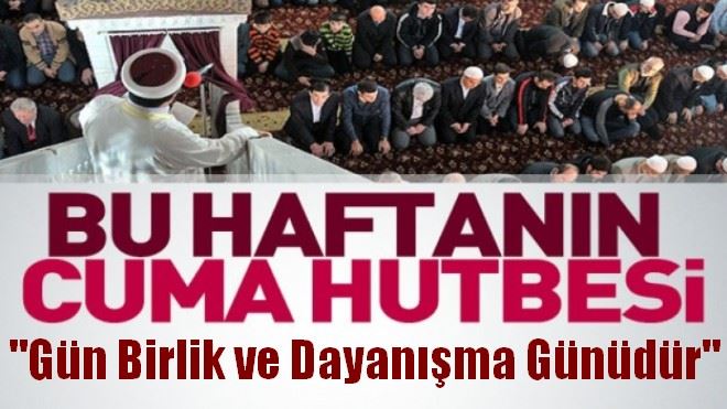 Diyanet Cuma Hutbesi - 11 Ekim 2019