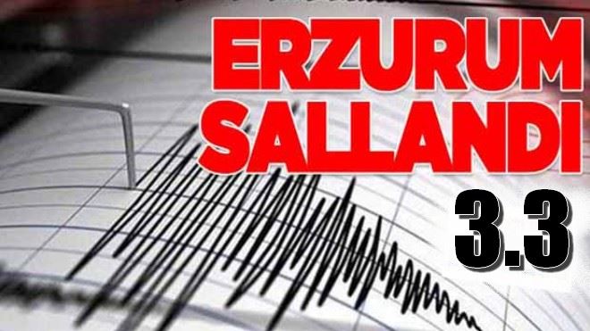 Erzurum´da 3.3 büyüklüğünde oldu