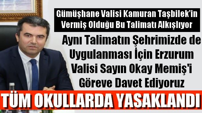 ERZURUM VALİSİ OKAY MEMİŞ´TEN DE İSTİYORUZ