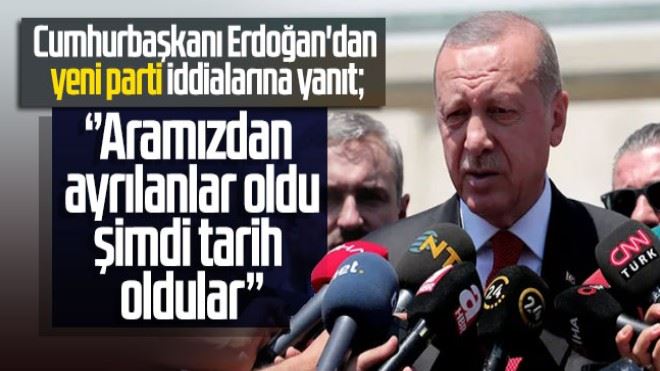 Cumhurbaşkanı Erdoğan´dan yeni parti iddialarına yanıt